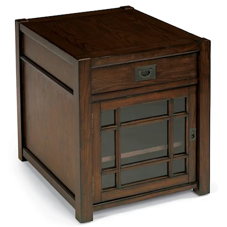 Chairside Chest with One Door and One Drawer